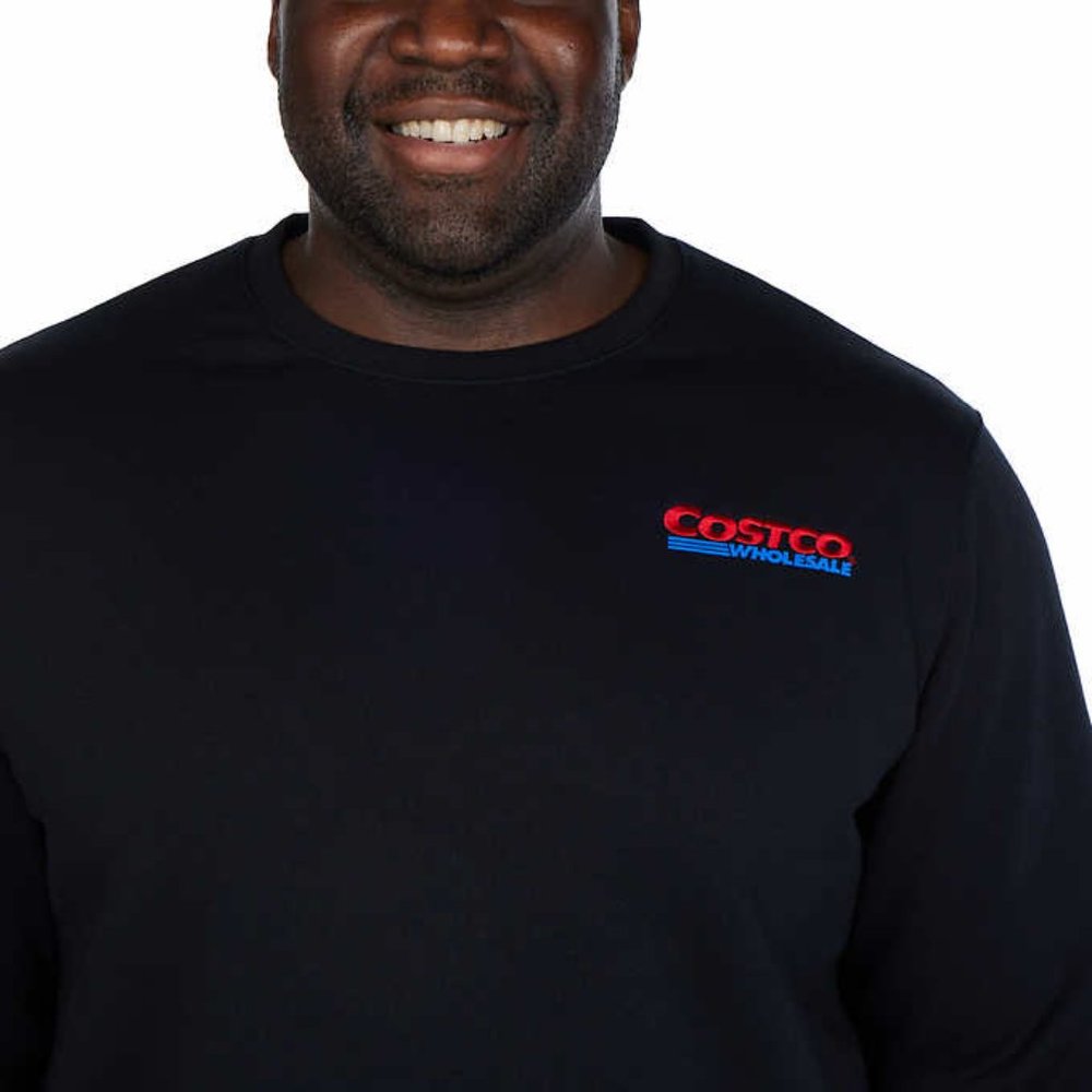 Costco Wholesale Black Unisex Embroidered Logo Fleece Crewneck Sweatshirt - Picture 4 of 8